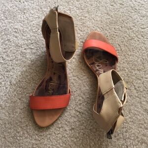 Sam Edelman Sophie low wedge colorblock sandals